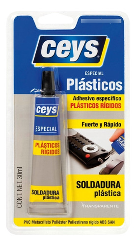 Adhesivo Para Plásticos Rígidos 30ml Ceys