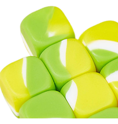 2 X 10 Cubos De Dados En De 16 Mm, Dados Amarillo Verde