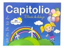 Comprar Block De Dibujo Capitolio N-5 Color por 24 Hojas Block 8 colores 22X30CM Color Clásicos Liso