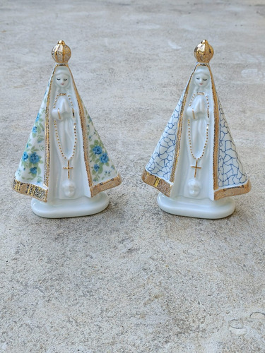 1 Imagem Nossa Senhora Aparecida Porcelana 22cm 2ª Linha