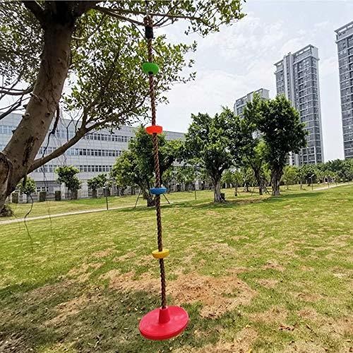 Cuerda De Escalada Para Arboles Con Discos Multicolor Niños