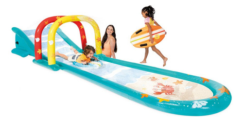 Escorregador Inflável Surf Divertido Com Pranchas Intex