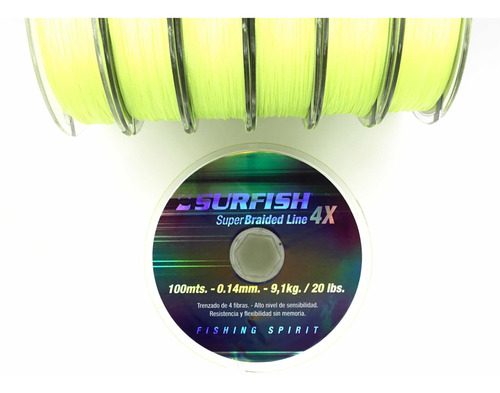 Multifilamento Surfish X 100m. / 20 Lbs. 0,14mm. 4 Hebras