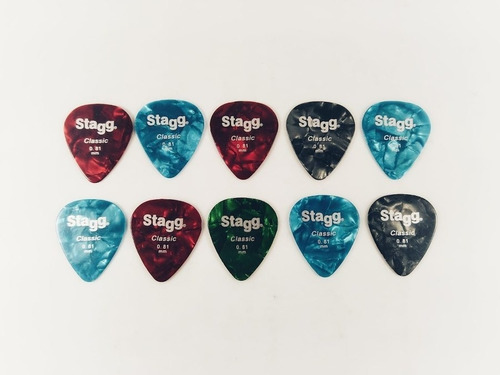 Imagen 6 de 10 de Puas Stagg Pack Por 10 Calibres Varios Guitarra Ukelele