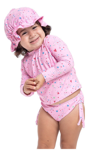 Camisa Térmica Bebê Infantil Com Chapéu Excelente Qualidade