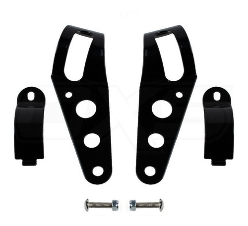 Set De Brackets Soporte Para Foco Principal De Moto Chopper 