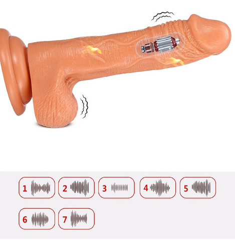 Consolo Pênis Pinto Realístico Prótese C/ Rotação Vibro
