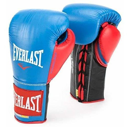 Everlast Powerlock Pro Fight Gloves 10oz Blu - Red Powerlock