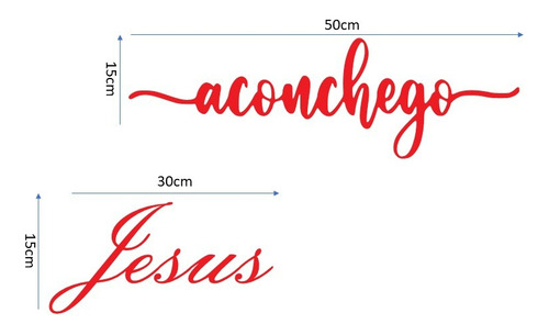 Palavra Aconchego E Jesus Lettering Em Mdf Aplique De Parede