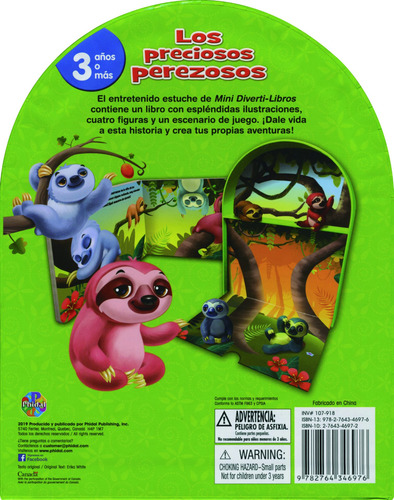 Mini Divertilibros: Los Preciosos Perezosos, de Varios autores. Editorial Phidal, tapa dura en español, 2019