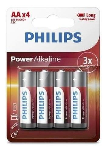 Pilas Pila Philips Alcalinas Aa Pack X 4 Super Oferta ®