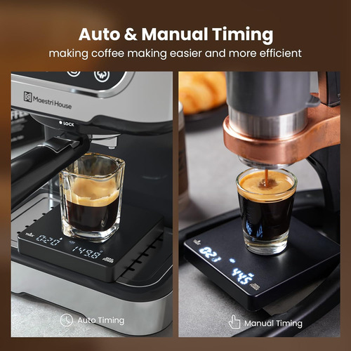 Minibascula De Cafe Con Temporizador, Recargable Maestri ...
