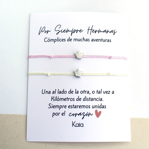 Pulseras Para Regalar Hermanas Dijes Acero Manillas  H1902