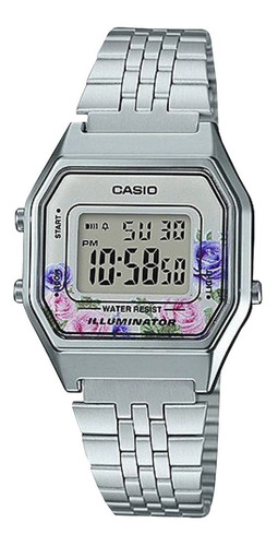 Imagen 1 de 3 de Reloj Mujer Casio La680wa-4c Floreado Digital / Lhua Store