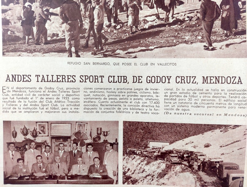 Andes Talleres Sport Club De Godoy Cruz Mendoza En 1971