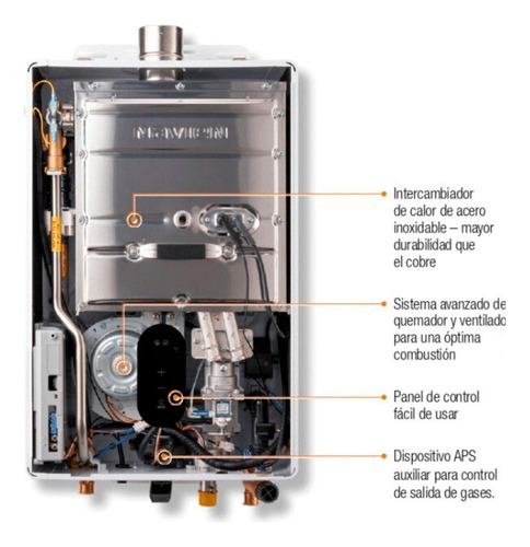 Calentador Instantaneo Navien Premium 3 Servicios. Color Multicolor Tipo De Gas Glp