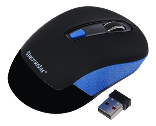 Mouse Óptico Inalámbrico Tecmaster Dpi 1600 Color Azul