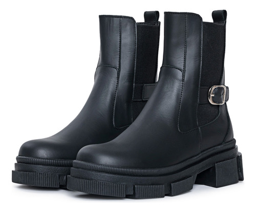 Botas Caña Media July Viamo Cuero Moda Mujer
