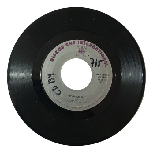 Vinilo Single De Yolandita Monge --debil --( Q50 (Usado)