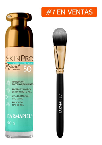 Imagen 1 de 5 de Skinpro® Fotoprotector Facial Mineral Con Color, Tono Medio.