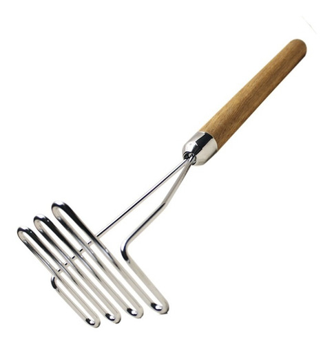 Machacador Ondulado Mango De Madera Profesional 45 Cm Chico