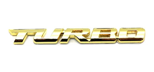 Emblema Turbo Metal Alto Relevo Cromado Grande Carro 13x1,2