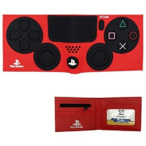 Billetera Playstation Consola Relieve Monedero Geek