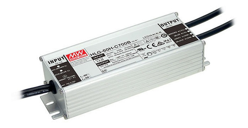 Driver Led Mean Well HLG-60h-36b 36vdc 61.2w 1.7a Dimmer 3 E