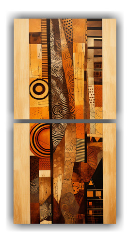 40x20cm Set 2 Lienzos Cuadro Mural Abstract Reinterpretation