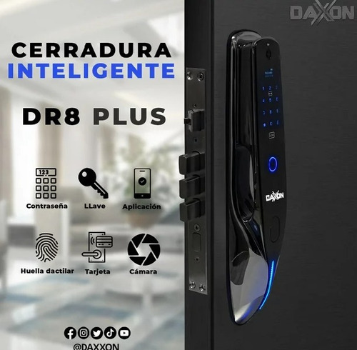 Cerradura Digital Daxxon Dr8 Plus Cam Negro