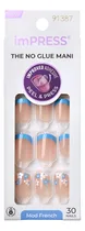 Comprar Uñas Postizas Autoadhesivas Impress Francesita C\u002Fceleste S