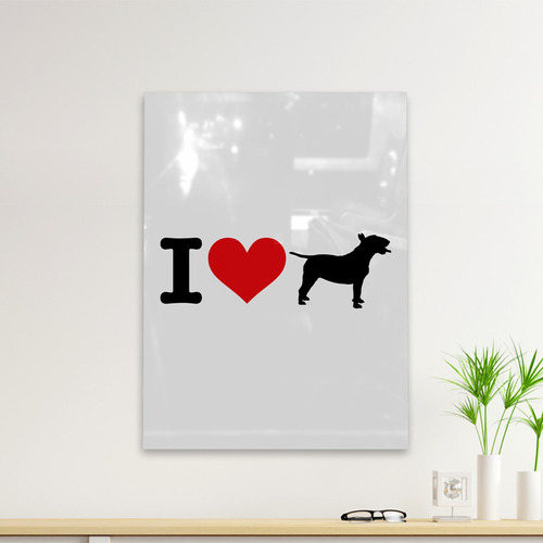 Cuadro Deco I Love My Bullterrier (d0987 Boleto.store)