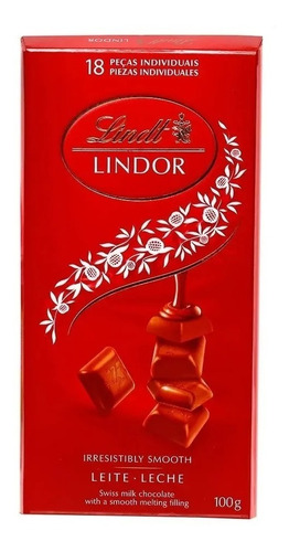 Chocolate Suizo Lindt Leche Lindor Singles Milk 100g