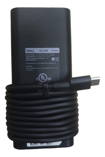 Fonte Carregador Para Dell La65nm190 Lps Type C 65w Dpn039hc Preto