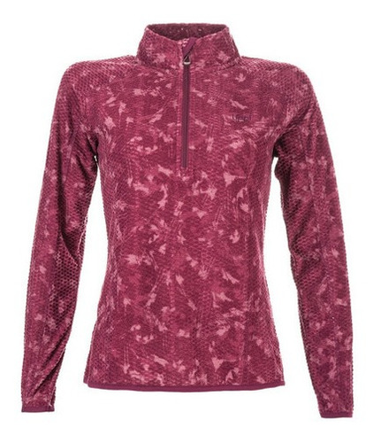 Poleron Mujer Jacarandá Nano-f 1/4 Zip Print Uva Lippi