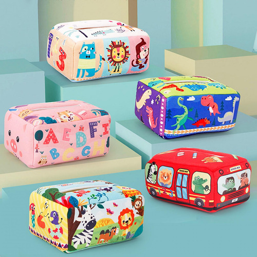 Tissue Box Soft High Contrast Toys Para Niños De 1 Estilo B