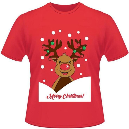 Camisetas Navideñas Papa Noel Pinguino Muñeco Nieve Reno X 4