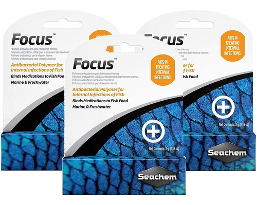Seachem 3 Pack Of Focus Freshwater And Marine Fish Medicatio