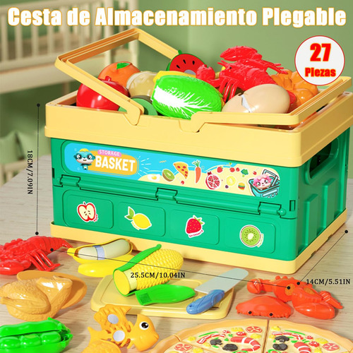 Set De Juguete Para Cortar Frutas Y Verduras Didáctico 3 A 6