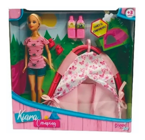 Muñeca Kiara De Camping Con Accesorios Poppi Juguete Nena