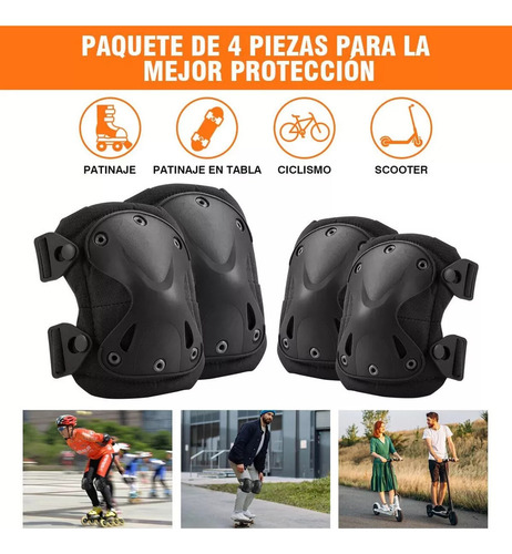 Rodilleras Coderas Tácticas 4 Piezas, Juego De Rodilleras