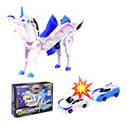 Figura Accion Transformer Automovil  Unicornio Azul