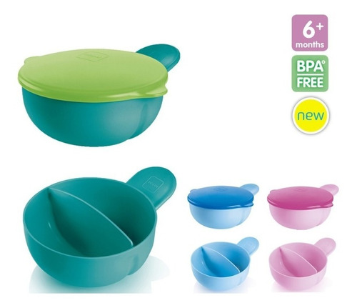 Mam® Feeding Bowl Plato De Alimentación Para Bebé Color Rosa/Celeste