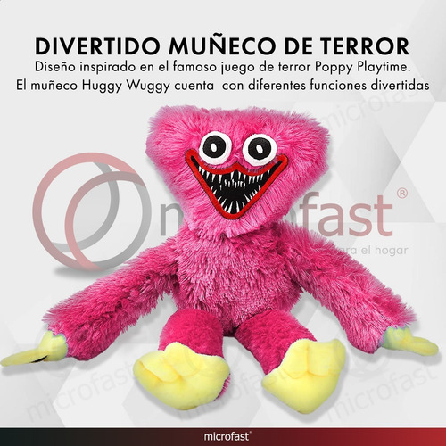 Peluche Huggy Wuggy Muñeco Terror Giro 360 Música Divertida