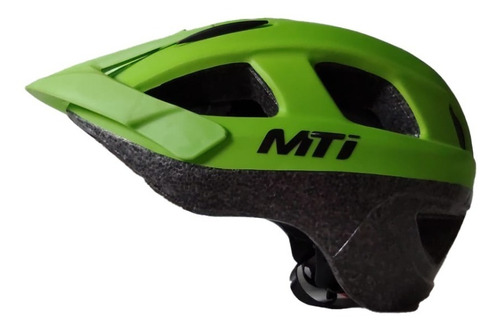 Casco De Bicicleta Mti Street 5 Con Visera Desmontable Color Verde/Nego Talle M(55-59)