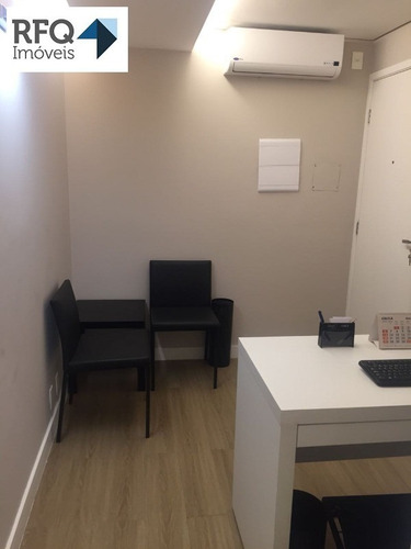 Imagem 1 de 11 de Excelente Conjunto Comercial, Com 46 M² De Área Útil, Com 2 Banheiros, Copa, Recepção, Sala De Trabalho E Sala De Reunião. - Sa00049 - 32673473