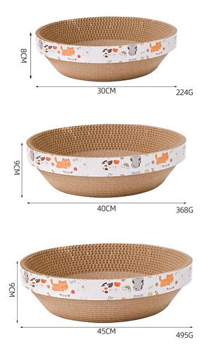 Rascador Redondo Extra-grande Para Gatos Con Catnip 45*9cm