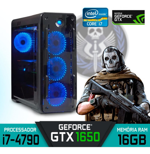 Pc Gamer Core I7-4790 Gtx 1650 Ram 16gb  Ssd 240gb + Hd 1tb