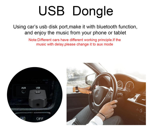 4 Transmisor Y Receptor Usb Bluetooth 5.0 Audio De Baja