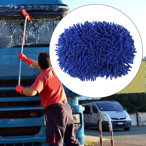 Guante De Fregona Para Lavado De Coches, Chenilla De Azul